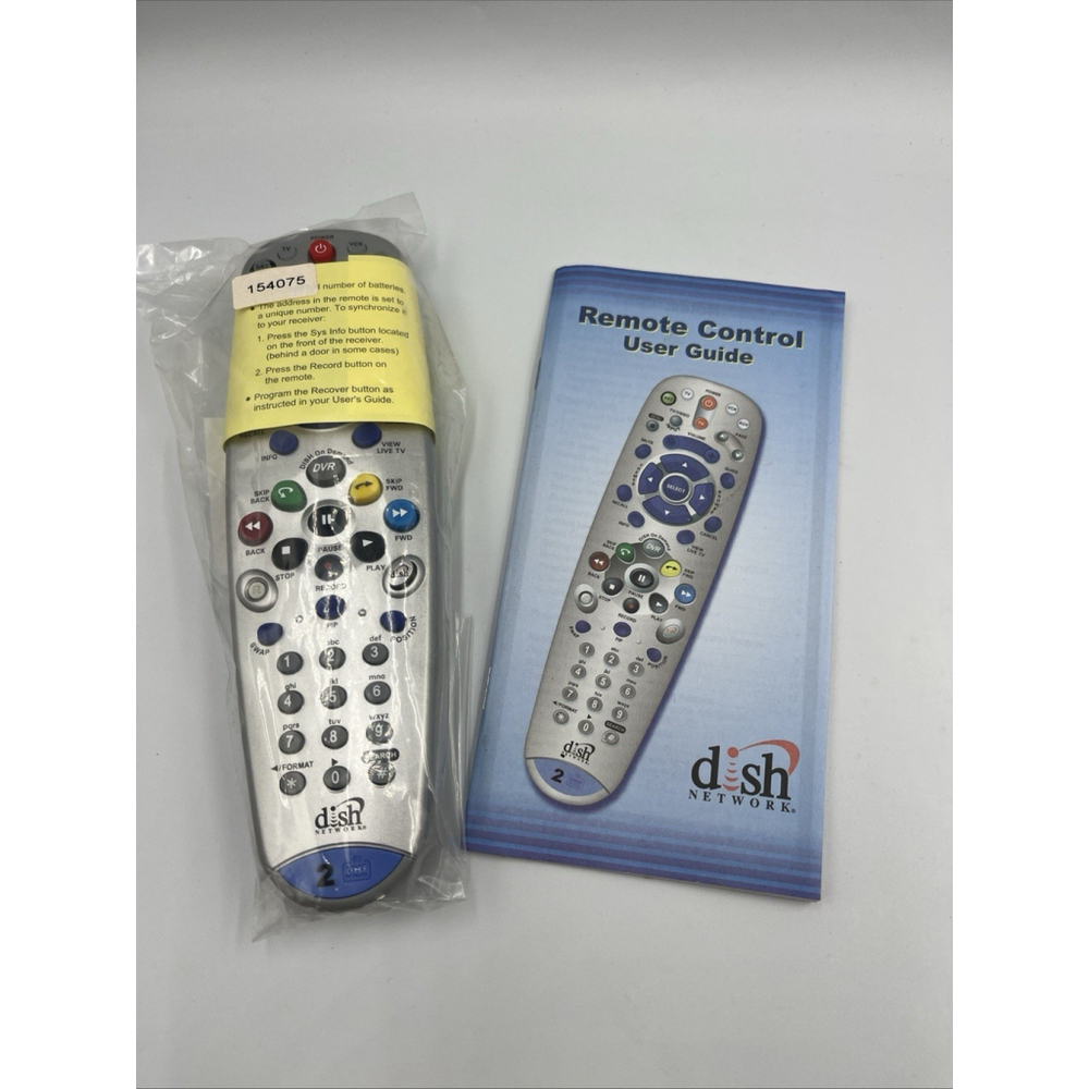 DISH REMOTE IN BAG WITH INSTRUCTIONS 154075 WITH BOOKLET SEE ALL